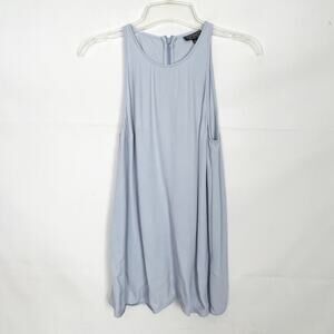 Topshop Blue Sleeveless Tank Top Size 4 Back Slit